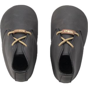 Bobux Soft Soles - Baby Slofjes Leer - Desert Lace Charcoal - Maat 22