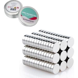 Super sterke magneten - 5 x 2 mm (50stuks) - Rond - Neodymium - Koelkast magneten - Whiteboard magneten - Klein - Ronde - 5x2mm
