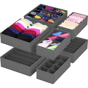 Ondergoedorganizer, 8-delige set, opbergsysteem voor laden, kast, opbergbox van stof, opbergkast, organizer voor beha's, sokken, stropdassen, kleding