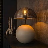 PS-Collection Sphere Natural 1L Tafellamp - 26x26x49cm - Grijs - Metaal - tafellamp slaapkamer, tafellamp industrieel, tafellampen woonkamer, tafellamp zwart, tafel lamp, tafellamp slaapkamer industrieel, tafellampje