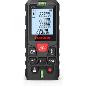 Digitale Laserafstandsmeter 70M - Hoge Nauwkeurigheid met Meerdere Meetmodi en Ingebouwd Bubbelniveau