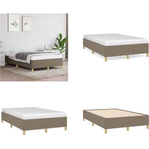 vidaXL Bedframe stof taupe 120x200 cm - Bedframe - Bedframe - Bed - Slaapmeubel