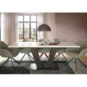 Motion eetkamertafel 150x90 cm wit.