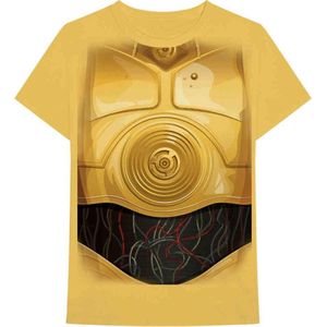 Disney Star Wars - C-3PO Chest Heren T-shirt - M - Geel