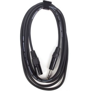 DAP Audio Microfoon Kabel - Male XLR naar Jack Stereo - 3m (Zwart)