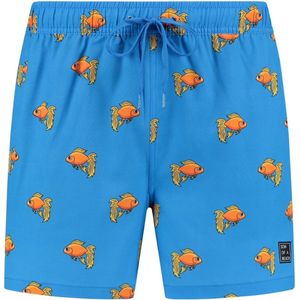 Son of a Beach - Goldfish Jongens Zwembroek - maat 74-80 - Blauw/Oranje