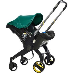 Kinderwagen 3 in 1 - Autostoel - Maxi Cosi - Kinderwagen Uitklapbaar - Reis Kinderwagen - Lichtgewicht - Groen