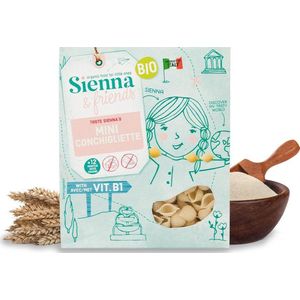 Sienna & Friends - Bio Babyvoeding - Mini Conchigliette Pasta - voor Baby's en Kinderen - 300 gram - Vanaf 12 Maanden