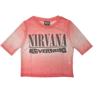 Nirvana - Nevermind Wavy Logo Crop top - XL - Roze