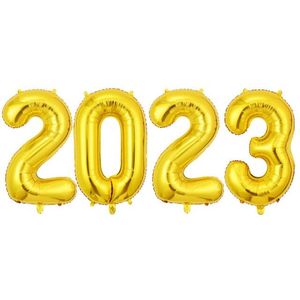 Folieballon 2023 Goud - Oud en Nieuw Versiering - Nieuwjaar Ballonnen
