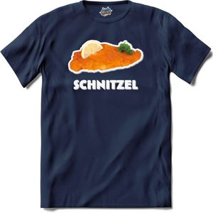 Schnitzel -  grappig verjaardag kleding cadeau - eten teksten - T-Shirt - Dames - Navy Blue - Maat L