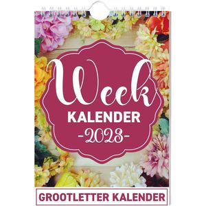 Bloemen Grootletter - Weekkalender - 2023