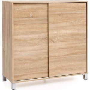 Schoenenkast - Schoenenrek - 5 legplanken - Schuifdeuren - Bruin - 100x37.5x108 cm