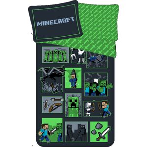 Minecraft - Dekbedovertrek - Survival Mode - Katoen - 140 x 200 cm
