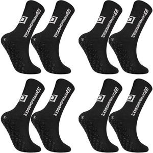 Voetbalsokken met antislip grip - 4 paar voor heren en dames, ideaal voor voetbal, basketbal en hardlopen