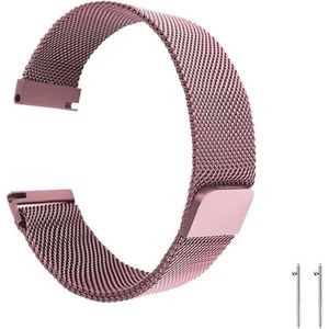 20mm - Universele Magnetische Horlogeband - Smartwatch Band - Vervangende Polsband Met Pushpins - Vervangingsbandje 20mm - Roestvrij Staal - Hoogwaardig en Duurzaam - Universele Pasvorm - Voor Smartwatches - Sterke Magneetsluiting - Mila