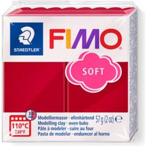 FIMO soft boetseerklei 57 g kersrood