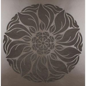 Dutch Wallcoverings Vliesbehang met flock dessin - chocolade