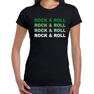 Rock and roll feest t-shirt zwart voor dames -  50s / fifties / kleding / shirt / outfit M