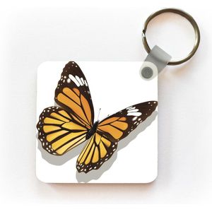 Sleutelhanger - Uitdeelcadeautjes - Een illustratie van een tijger vlinder - Plastic
