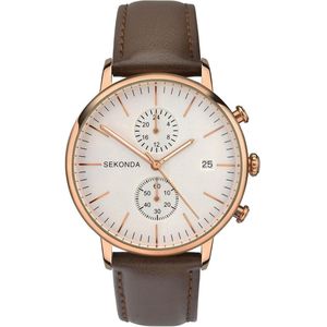 Sekonda Herenhorloge SEK.1381 Lederen band Rose goud