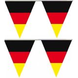 2x stuks vlaggenlijn slinger Duitsland vlaggetjes 5 meter - Duitse versiering/feestartikelen