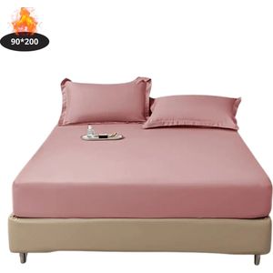 Livano Hoeslaken Set - Inclusief Kussensloop - 3 Delige Set - Beddengoed - Fitted Sheet - Pillow Case - Bed - Bonen 90 x 200