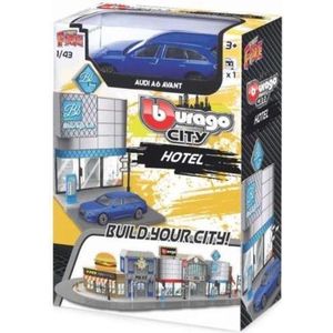 Bburago City Hotel - Audi A6 Avant 1/43 Speelgoed voor kinderen - Modelauto - Schaalmodel - Model auto - Schaal model - Miniatuurauto - Miniatuur autos