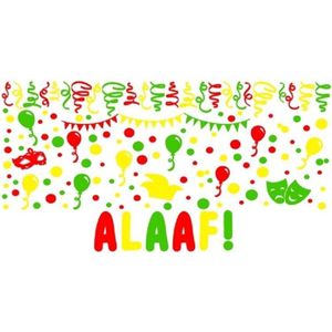 Mint11 - Herbruikbare raamsticker carnaval - Rood, geel en groen - raamdecoratie - carnavalsdecoratie - aankleding raam - decoratie carnaval -