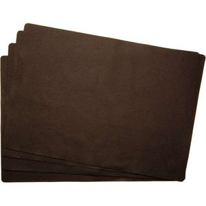 Xapron leren placemat Bovine - Set van 4 stuks - Kleur Brown (bruin) - 43 x 30 cm - Handgemaakt