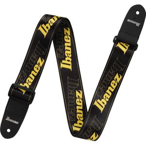 Ibanez GSD50 Logo Design Strap (Black/Yellow) - Gitaarband