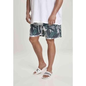 Urban Classics - Palm Zwemshorts - 5XL - Wit/Groen