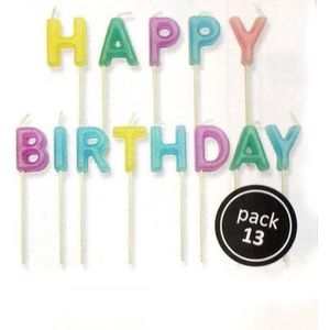 PME Kaarsjes Happy Birthday Pastel Set/13