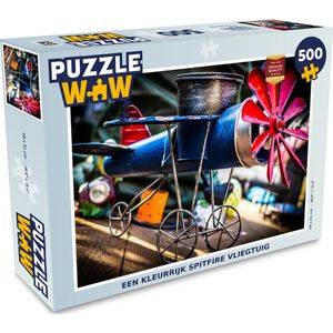 Puzzel Een kleurrijk spitfire vliegtuig - Legpuzzel - Puzzel 500 stukjes