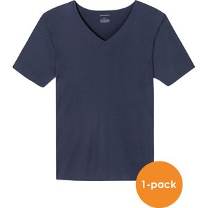 SCHIESSER Laser Cut T-shirt (1-pack) - naadloos met diepe V-hals - donkerblauw - Maat: S