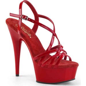 Pleaser - DELIGHT-613 Sandaal met enkelband - US 14 - 45 Shoes - Rood