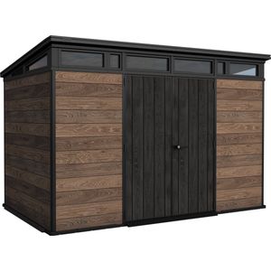 Keter Walnut Pent 117 Tuinhuis - 342x218x226 cm – Donker Bruin