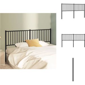 vidaXL Hoofdbord Metalen Bed - 166 x 3 x 90 cm - Zwart - Bedonderdeel