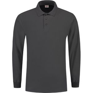 Tricorp Poloshirt Lange Mouw - 201009 - Donkergrijs - Maat 4XL