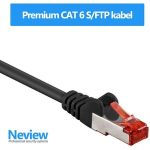 Neview - 7.5 meter - Cat 6 S/FTP netwerkkabel / Internetkabel - Zwart - Dubbele afscherming