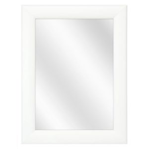 Spiegel met Ronde Houten Lijst - Wit - 40x60 cm