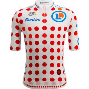 Santini Tour De France Official Gpm Leader Korte Mouw Wielertrui Rood 2XL Man