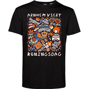 T-shirt Arnhem Oranjekoorts | Zwart | maat XXXL