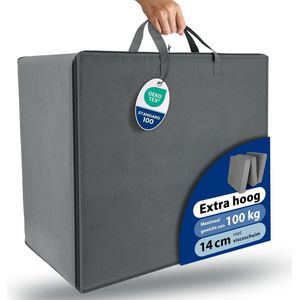 Beautissu VS95 Praktische Draagtas voor Opvouwbare Matras Model L 80x200 cm – Robuuste Opbergtas Vouwmatras Hoes – Ideale Bescherming & Gemakkelijk Transport met Ritssluiting – Grijs