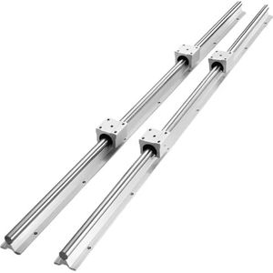 Vevor - Lineaire geleiderails - Soepele beweging voor doe-het-zelf-haspels - SBR16 - Schuifblokken voor CNC-freesmachines - 16 mm-1000 mm - Zilver