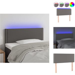 vidaXL Hoofdeinde LED-hoofdbord - 100 x 5 x 78/88 cm - Duurzaam kunstleer - Kleurrijke LED-verlichting - Bedonderdeel