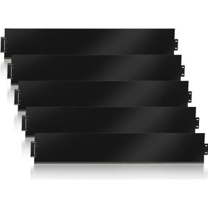 Borderrand Metalen verzinkt - Graskanten Palissade Tuinafboording - Wortelbegrenzer flexibele Perkranden - zwart 100x15cm 30m
