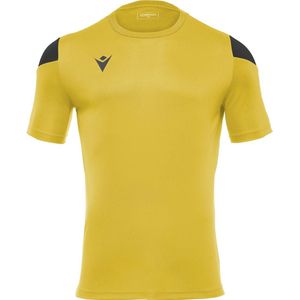 Macron Polis Shirt Korte Mouw Heren - Geel / Zwart | Maat: M