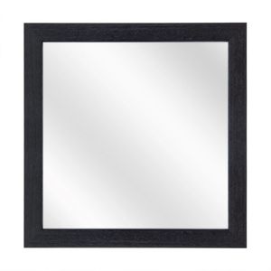Spiegel met Vlakke Houten Lijst - Zwart - 40x40 cm