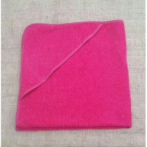 Baby badcape / omslagdoek fuchsia roze - 100% katoen - Funnies